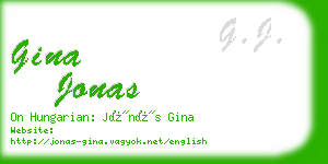 gina jonas business card